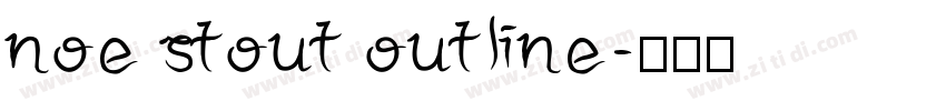 noe stout outline字体转换